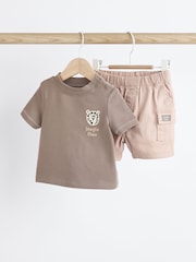 Black/White Cheetah Baby T-Shirt and Shorts 2 Piece Set - Image 4 of 11