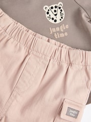 Black/White Cheetah Baby T-Shirt and Shorts 2 Piece Set - Image 9 of 11