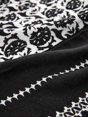 Black/White Frill Midi Summer Dress - Image 7 of 7