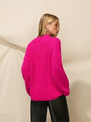Ro&Zo Pink Split Sleeve High Neck Jumper - Image 5 of 7