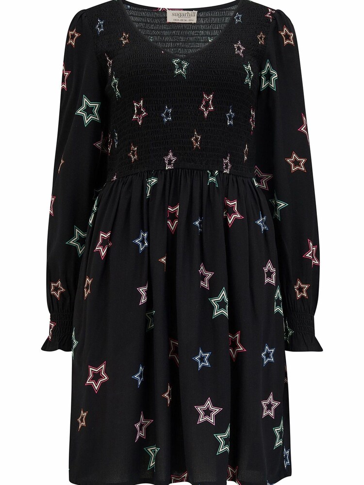 Sugarhill Brighton Claudette Shirred Black Dress - Image 4 of 4