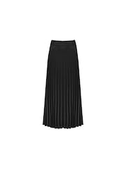 Ro&Zo Pleated Satin Black Skirt - Image 8 of 9