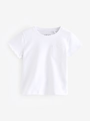 Rosa/Weiß/Streifen - 100% Baumwoll-T-Shirts mit kurzen Ärmeln und Bogenkanten im 3er-Pack (3Monate bis7Jahre) - Bild 4 von 6