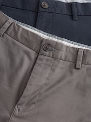 Marinha/Carvão - Ajuste fino - Pacote 2 de shorts Stretch Chino - Imagem 8 de 12