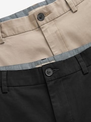 Black/Tan Stretch Chinos Shorts 2 Pack - Image 13 of 17