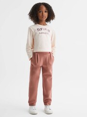 Reiss Mink Seren 9-13 yrs High Rise Elasticated Jersey Trousers - Image 1 of 6
