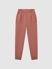 Reiss Mink Seren 9-13 yrs High Rise Elasticated Jersey Trousers - Image 2 of 6