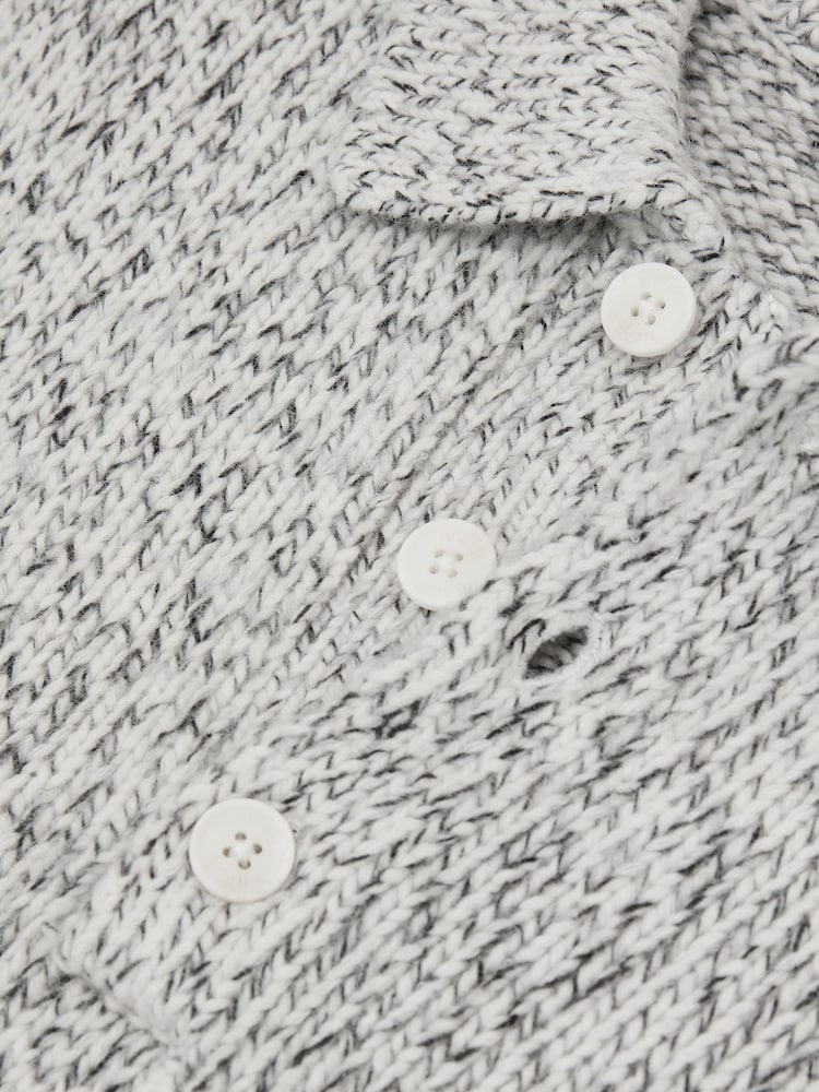 Maglione Reiss Jasper in misto lana a maglia screziata con mezza abbottonatura - Immagine 7 di 7 Maglione Reiss Jasper in misto lana a maglia screziata con mezza abbottonatura - Immagine 7 di 7