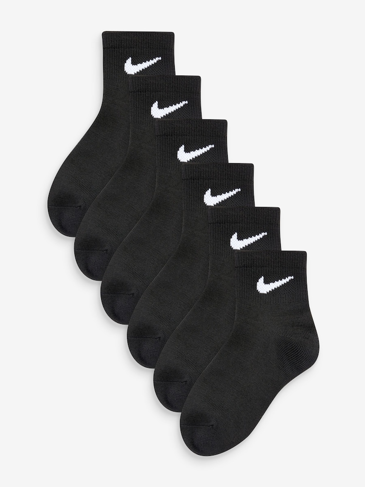 Nike Black Basic Ankle Socks 6 Pack - Image 1 of 7
