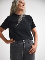 JD Williams Grey Magisculpt Straight Leg Jeans - Image 3 of 5
