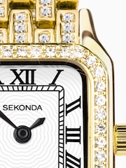 Sekonda Womens Gold Tone Monica 22mm Analogue Watch With Case And Alloy Bracelet With White Dial - Image 3 of 6