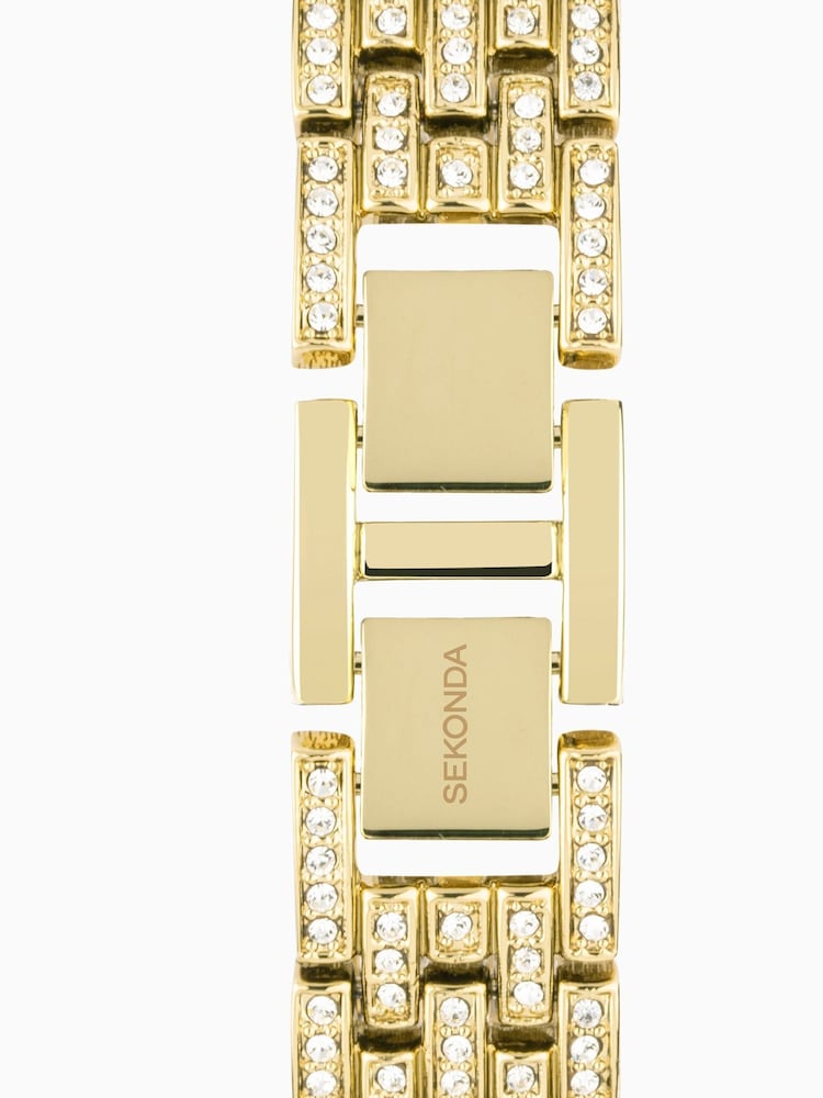 Sekonda Womens Gold Tone Monica 22mm Analogue Watch With Case And Alloy Bracelet With White Dial - Image 6 of 6