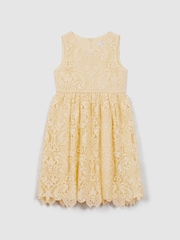 Reiss Lemon Daia 4-9 yrs Fit-and-Flare Lace Dress - Image 2 of 6