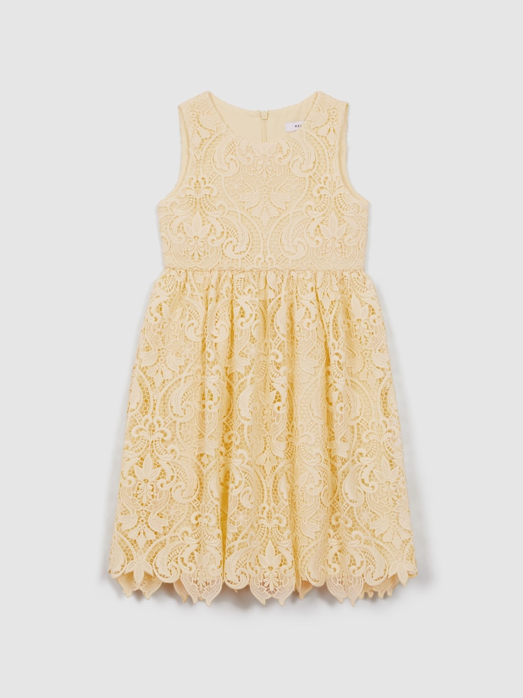 Reiss Lemon Daia 4-9 yrs Fit-and-Flare Lace Dress - Image 2 of 6