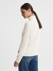 Reiss Cream Alexis Wool Blend Roll Neck Jumper - Image 6 of 6