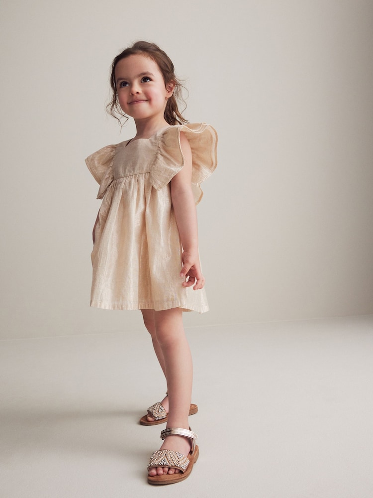 Rose Gold Beaded Occasion Sandals - Image 2 of 10