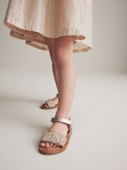 Rose Gold Beaded Occasion Sandals - Image 4 of 10