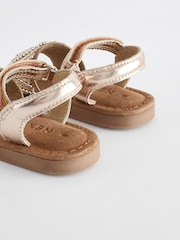 Rose Gold Beaded Occasion Sandals - Image 7 of 10