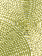 Set of 4 Chartreuse Woven Stripe Placemats - Image 2 of 3