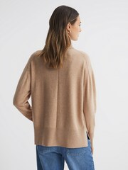 Reiss Camel Alexis Wool Blend Roll Neck Jumper - Image 6 of 6