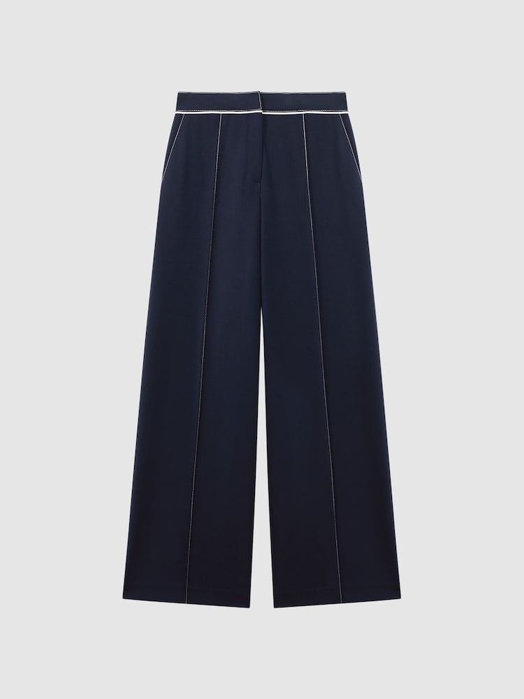 Pantalones de pernera ancha con costuras en contraste Oriel de Reiss - Imagen 2 de 6