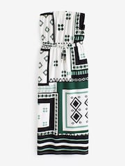 White/Green Bandeau Midi Dress - Image 6 of 7