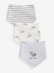 Grey Whale Baby 100% Cotton Bibs 3 Pack - Image 1 of 5