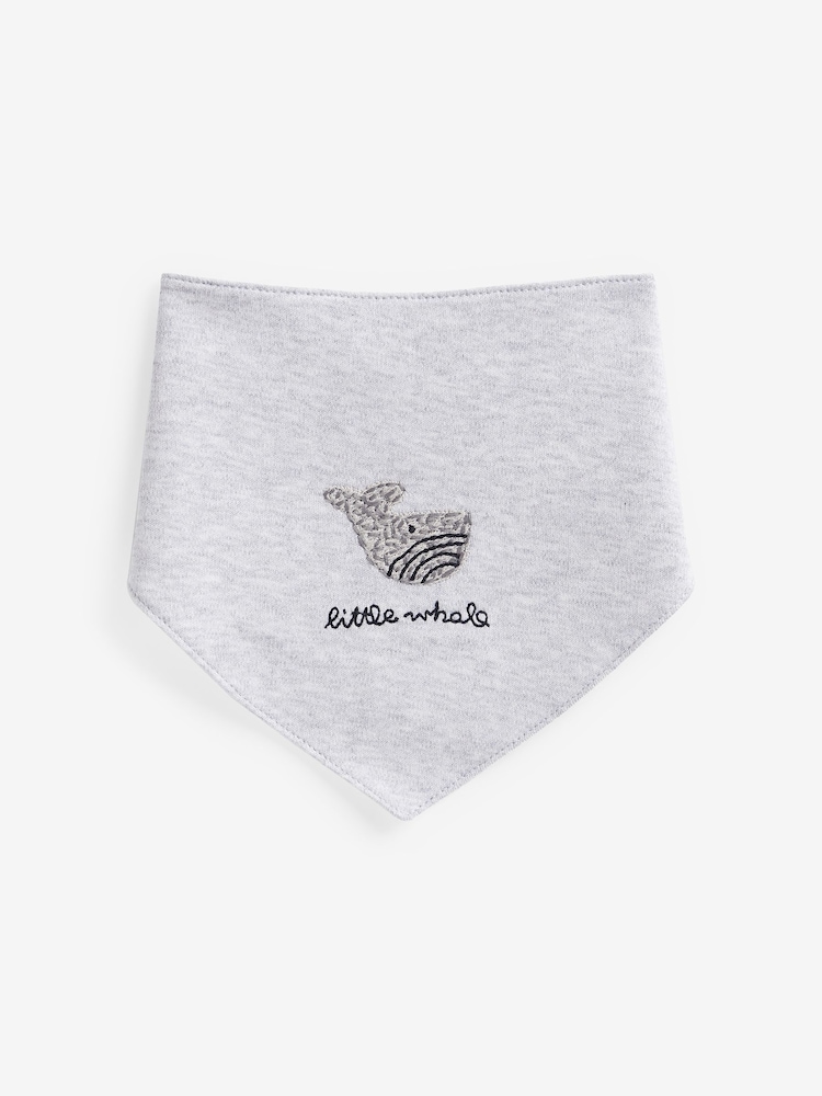 Grey Whale Baby 100% Cotton Bibs 3 Pack - Image 2 of 5