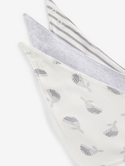 Grey Whale Baby 100% Cotton Bibs 3 Pack - Image 5 of 5