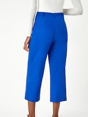 Roman Blue Cropped Stretch Culottes - Image 2 of 5
