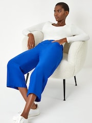 Roman Blue Cropped Stretch Culottes - Image 4 of 5