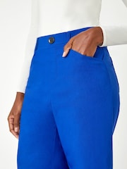 Roman Blue Cropped Stretch Culottes - Image 5 of 5