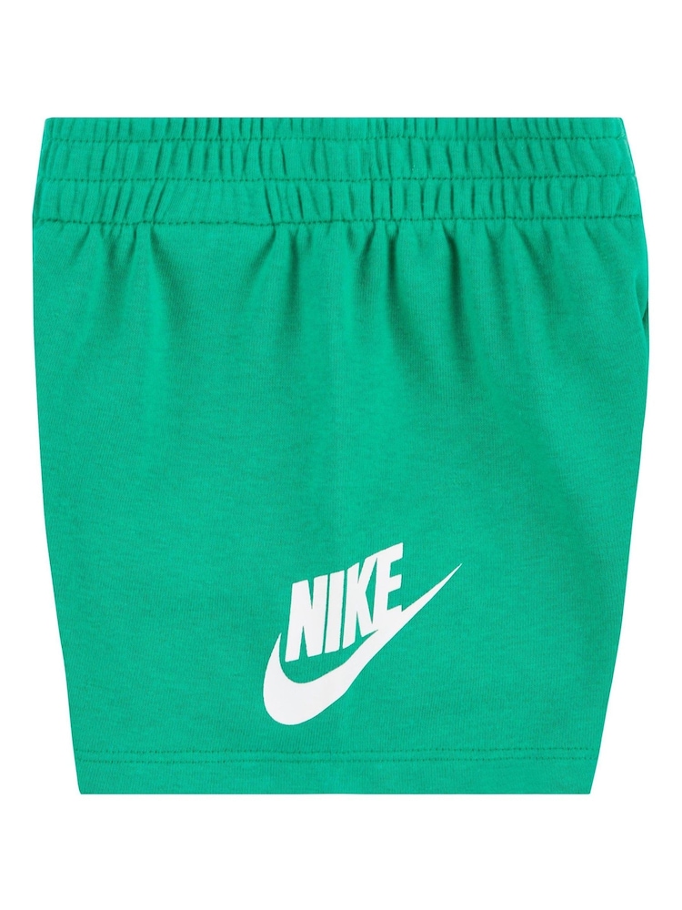 Nike Green Little Kids Club T-Shirt and Shorts Set - Image 5 of 7