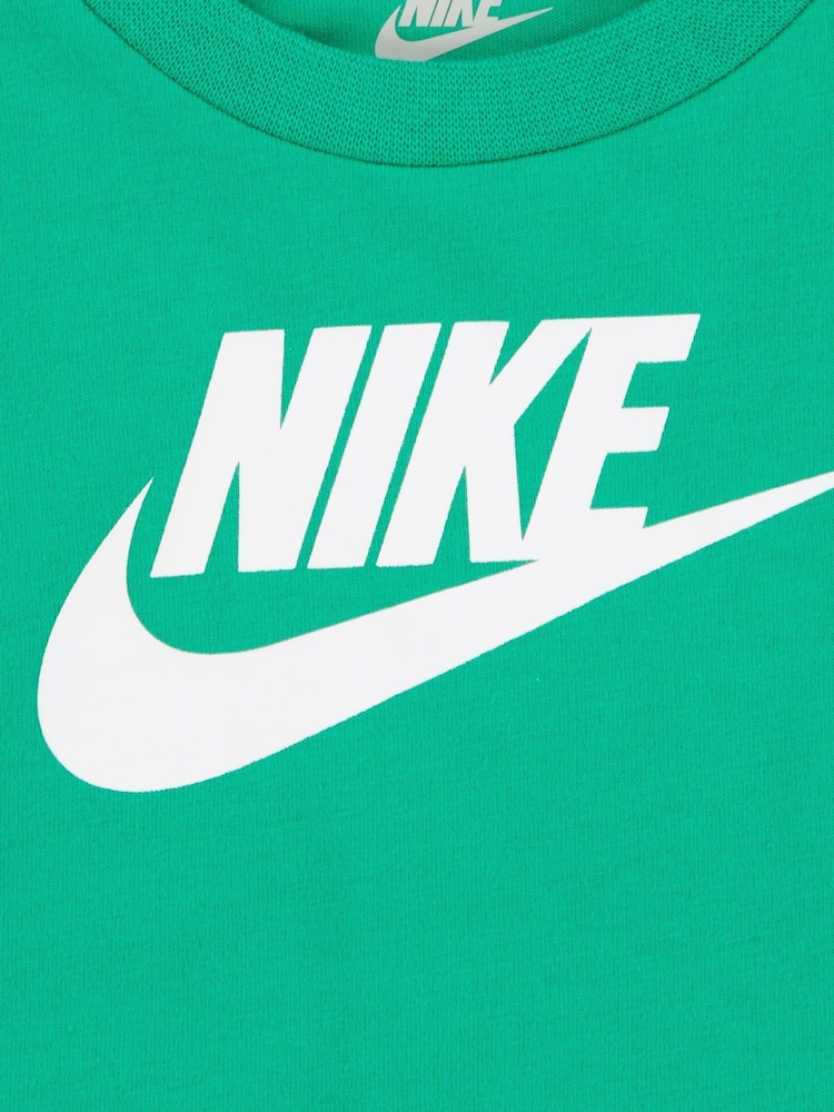 Nike Green Little Kids Club T-Shirt and Shorts Set - Image 6 of 7