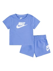 Синий - Nike футболка и шорты Little Kids Club - Изображение 2 из 5