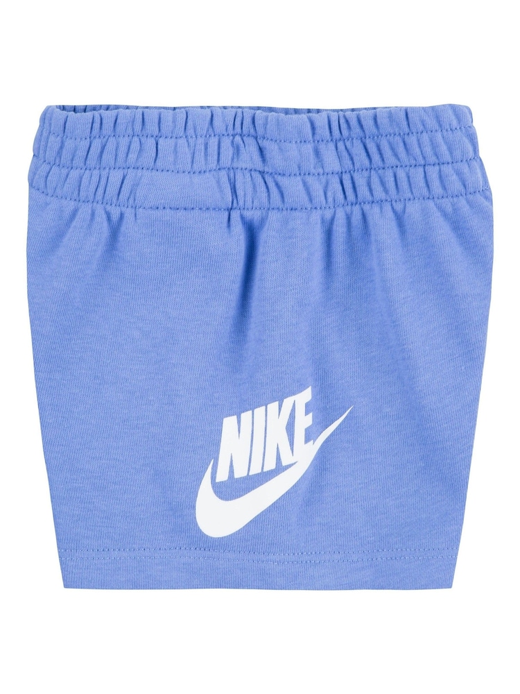 Niebieski - Nike Little Kids Club T-Shirt and Shorts Set - Image 4 of 5