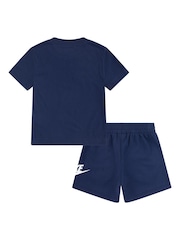 Nike Navy Little Kids Club T-Shirt and Shorts Set - Image 4 of 5