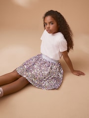 Pink/Violett - Paillettenrock (3-16 Jahre)​​​​​​​ - Bild 2 von 7
