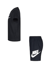 Nike Black Little Kids Club T-Shirt and Shorts Set - Image 3 of 6
