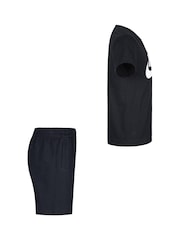 Nike Black Little Kids Club T-Shirt and Shorts Set - Image 4 of 6