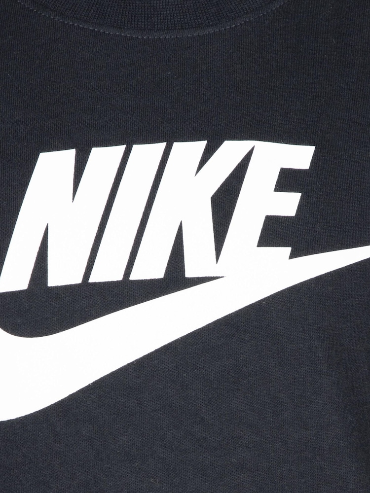 Nike Black Little Kids Club T-Shirt and Shorts Set - Image 6 of 6