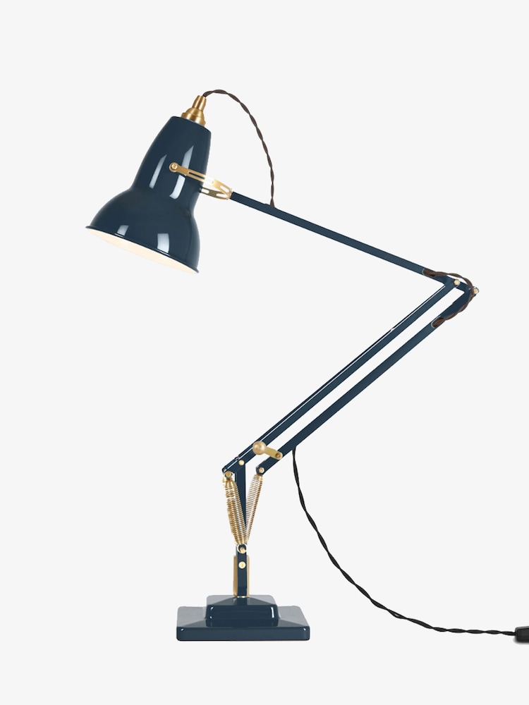 Anglepoise Blue Original 1227™ Brass Desk Lamp - Image 1 of 3