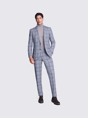 MOSS Grey Tailored Fit Check Jacket - Image 6 of 7