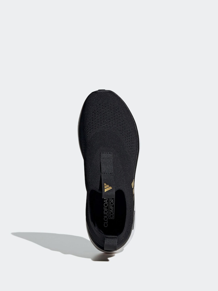 adidas Black/Gold Cloudfoam Go Sock Shoes - Image 8 of 11