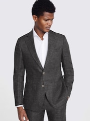Зеленый хаки - Строгий стиль - MOSS Linen Jacket - Изображение 4 из 5