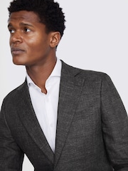 Зеленый хаки - Строгий стиль - MOSS Linen Jacket - Изображение 5 из 5