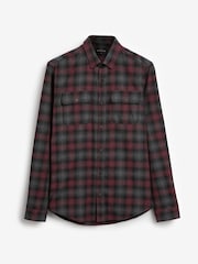 Red Signature Brushed Flannel Check Shirt - Image 6 of 6