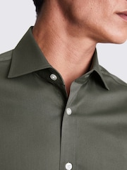 MOSS olive Green Tailored Stretch Shirt - Image 2 of 4