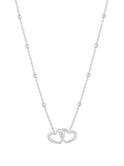 Simply Silver Sterling Silver Tone 925 Interlink Heart Necklace - Image 1 of 5