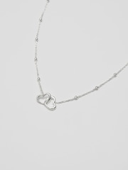 Simply Silver Sterling Silver Tone 925 Interlink Heart Necklace - Image 2 of 5